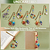 7Pcs 7 Styles Tibetan Style Alloy Bookmarks AJEW-UN00008-4