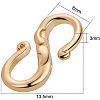 Brass S-Hook Clasps KK-BC0003-76G-2