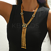 Vintage Alloy Enamel Long Tassel Y Necklaces for Women QE5106-4