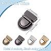 Zinc Alloy Bag Tuck Lock Clasps FIND-DR0001-49-2
