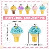 24Pcs 6 Colors Opaque Resin Imitation Food Pendants RESI-SC0002-85-2