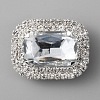 Glass Rhinestone Rectangle Shoe Decorations FIND-WH0002-12A-1