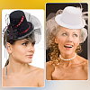 8Pcs 4 Colors Terry Fabric Mini Hat Fascinator Base AJEW-NB0005-99-6