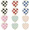 24Pcs 6 Styles Alloy Enamel Pendants ENAM-FS0002-37-1
