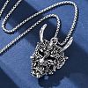 Tibetan Style Zinc Alloy Viking Pendant Necklaces NJEW-Z062-01AS-03-2