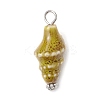 Vintage Style Glazed Porcelain Conch Shell Pendants PALLOY-JF03898-3