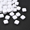 Opaque Acrylic Beads OACR-WH0055-02A-1