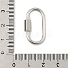 Non-Tarnish 304 Stainless Steel Screw Carabiner Lock Charms STAS-H107-04D-P-3
