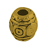 Tibetan Style Alloy Barrel Beads TIBEB-5178-AG-NR-1