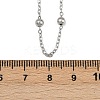 304 Stainless Steel 3MM Round Bead Cable Chain Necklaces for Women NJEW-G177-03A-P-5