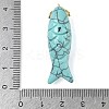 Synthetic Turquoise Carved Pendants G-P599-08G-08-3