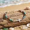 Adjustable Stainless Steel Cross Link Bracelets HT4898-3