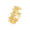 Brass Adjustable Cuff Rings for Women RJEW-H256-16G-4