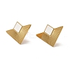 Enamel Triangle with Rhombus Stud Earrings STAS-H175-13G-1