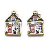 Rack Plating Alloy Enamel Pendants ENAM-T011-159C-2