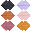 12Pcs 6 Colors Imitation Leather Book Bookmarks AJEW-CL0002-10-1