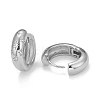 Clear Cubic Zirconia Star Hoop Earrings LS-EJEW-C022-06P-2