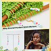 9Pcs 9 Style Number Acrylic Pendant Stitch Markers HJEW-AB00720-4