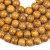 Handmade Fancy Antique Glazed Porcelain Ceramic Round Beads Strands PORC-L019-13mm-02-2