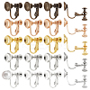 CHGCRAFT 20Pcs 5 Colors Brass Clip-on Earring Findings KK-CA0003-33-1
