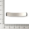 304 Stainless Steel Wheel Textured Curved Rectangle Connector Charms STAS-Z147-09P-3