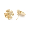 Brass Stud Earring Findings KK-Z099-05G-02-2