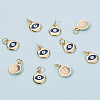 10Pcs Brass Enamel Charms KK-BC0013-91-4