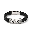 Braided Leather Cord Bracelets for Men BJEW-Z081-18P-3