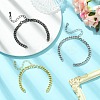 3Pcs 3 Colors Brass Cuban Link Chain Bracelet Making FIND-CJ0004-99-6
