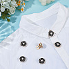 6Pcs Flower Alloy Resin Cufflinks FIND-ME0003-15G-01-5