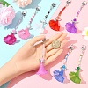 4Pcs Angel Acrylic & Glass Pendant Decorations HJEW-YW00060-01-5