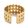 304 Stainless Steel Net Open Cuff Rings RJEW-K273-02G-3