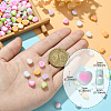 196Pcs 7 Colors Acrylic Bicolor Heart Beads OACR-CJ0001-60-2