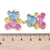 Transparent Resin Glitter Powder Pendants KK-G482-10G-3
