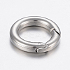 Tarnish Resistant 304 Stainless Steel Spring Gate Rings STAS-P198-09C-2
