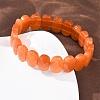 Natural Red Aventurine Faceted Beaded Stretch Bracelets for Women BJEW-K251-07N-3