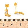 Brass Micro Pave Cubic Zirconia Stud Earrings For Women LS-EJEW-B111-01G-01-5