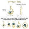 5Pcs 5 Styles Brass Micro Pave Cubic Zirconia Pendants KK-CJ0003-57-2