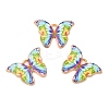 Light Gold Tone Alloy Enamel Pendants ENAM-M059-05KCG-04-3