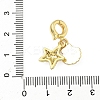 Brass Micro Pave Clear Cubic Zirconia Fold Over Clasps KK-H076-18G-3