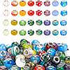 Mixed Styles Handmade Lampwork Glass European Beads LPDL-PH0001-03-WH-1