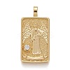 Brass Micro Pave Clear Cubic Zirconia Pendants ZIRC-Z004-01-2