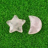 Natural Rose Quartz Healing Moon & Star Ornaments X1-PW-WG13036-01-1