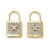 Brass Micro Pave Cubic Zirconia Pendants KK-K355-11G-1