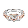 Heart & Infinity Alloy with Crystal Rhinestone Finger Rings for Women FS-WG07318-11-2
