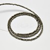 Natural Pyrite Round Beads Strands G-F197-10-2mm-2