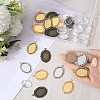 DIY Blank Oval Dome Pendant Making Kit DIY-SC0023-72-3