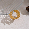 304 Stainless Steel Mesh Shape Statement Cuff Open Rings for Women IZ9606-4