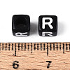 Initial Acrylic Horizontal Hole Beads X-OACR-ZX006-35R-3