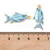 304 Stainless Steel Enamel Pendants STAS-K295-58C-G-3